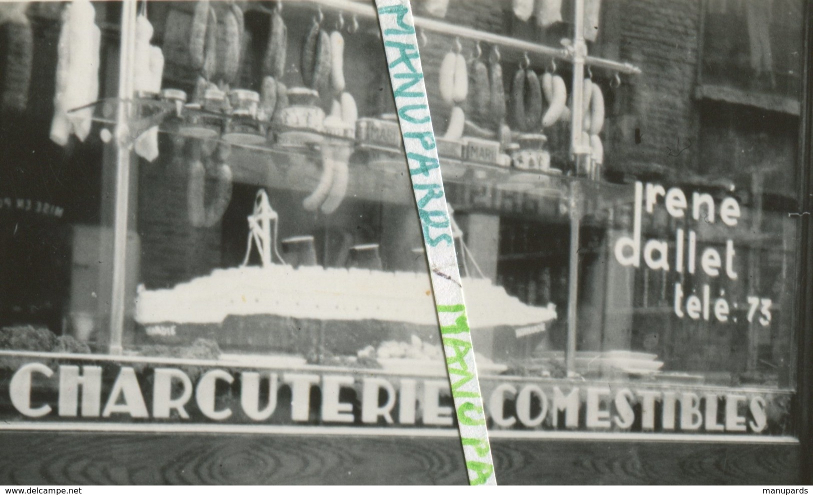 76 SAINT VALERY EN CAUX ??? 2 PHOTOS / 1945 - 1965 / CHARCUTERIE ROUENNAISE DALLET / OLIDA / MAQUETTE PAQUEBOT NORMANDIE - Saint Valery En Caux