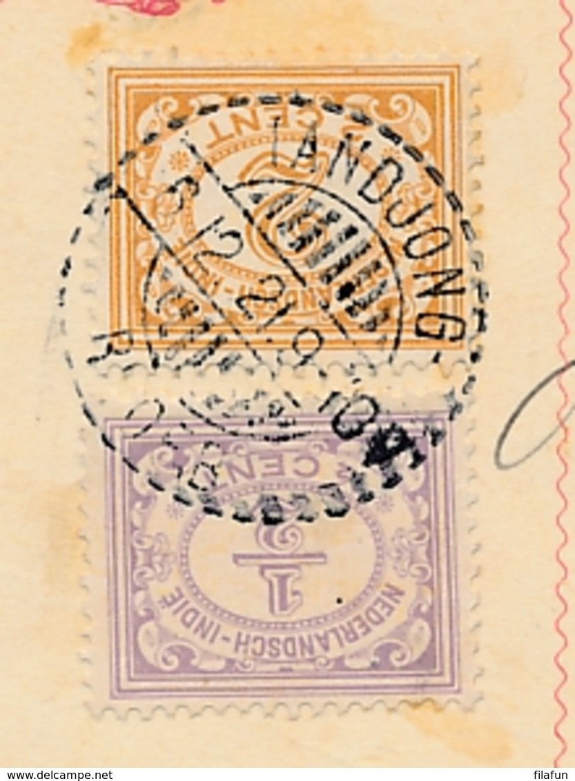 Nederlands Indië - 1921 - 5 Cent Briefkaart + 2,5 Cent Van LB TANDJONGREDEB Naar Amersfoort - Indes Néerlandaises