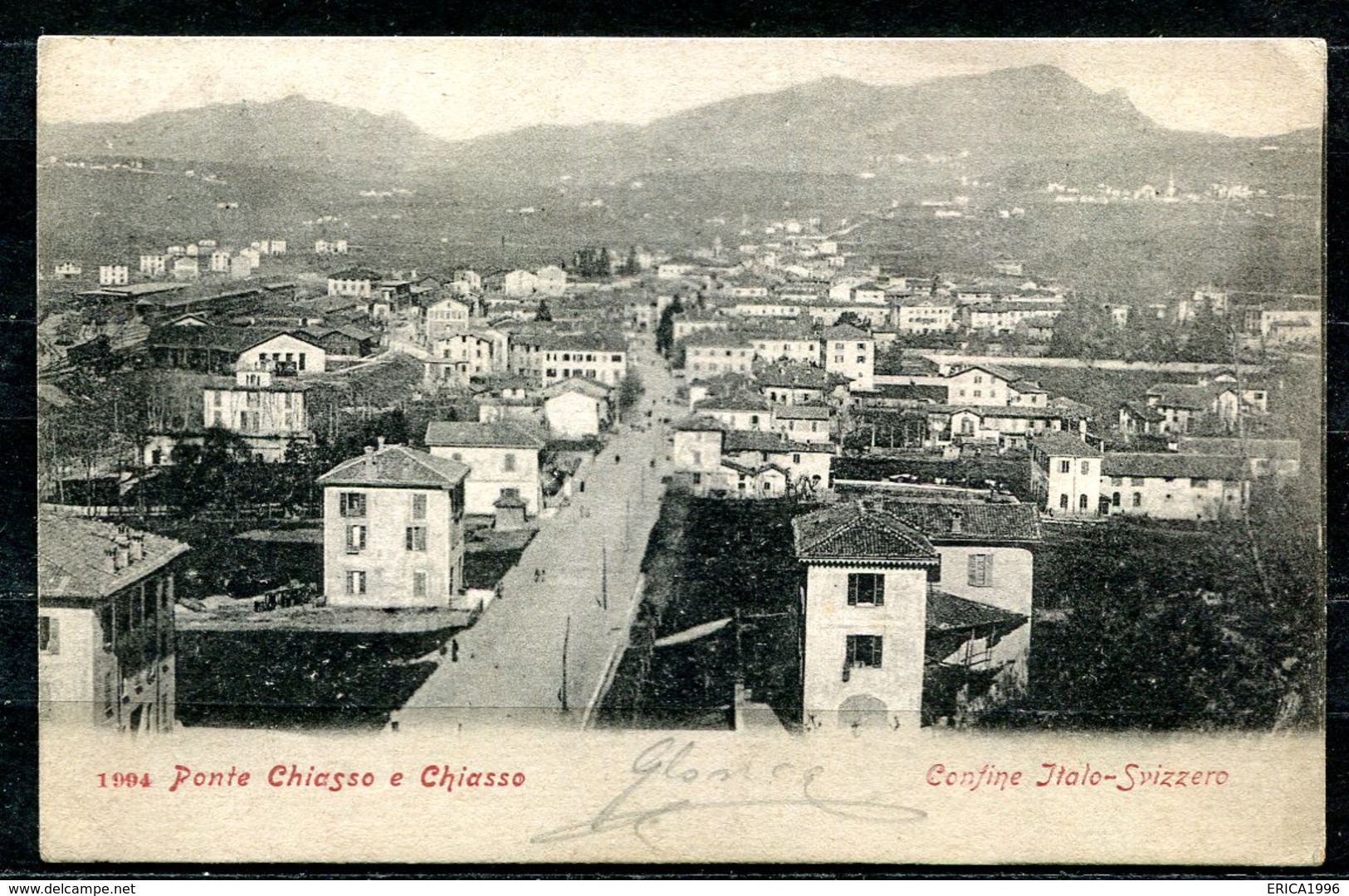 CARTOLINA CV2649 SVIZZERA SWITZERLAND Chiasso, Panorama Di Ponte Chiasso E Chiasso, 1904, Viaggiata Per L'Italia, - Chiasso