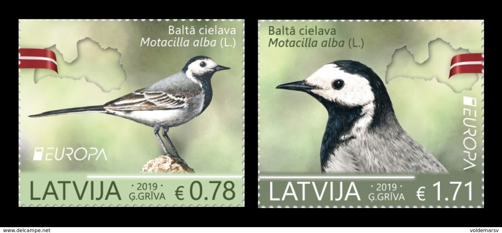 Latvia 2019 Mih. 1072/73 Europa. National Birds. Fauna. White Wagtails MNH ** - Lettonie
