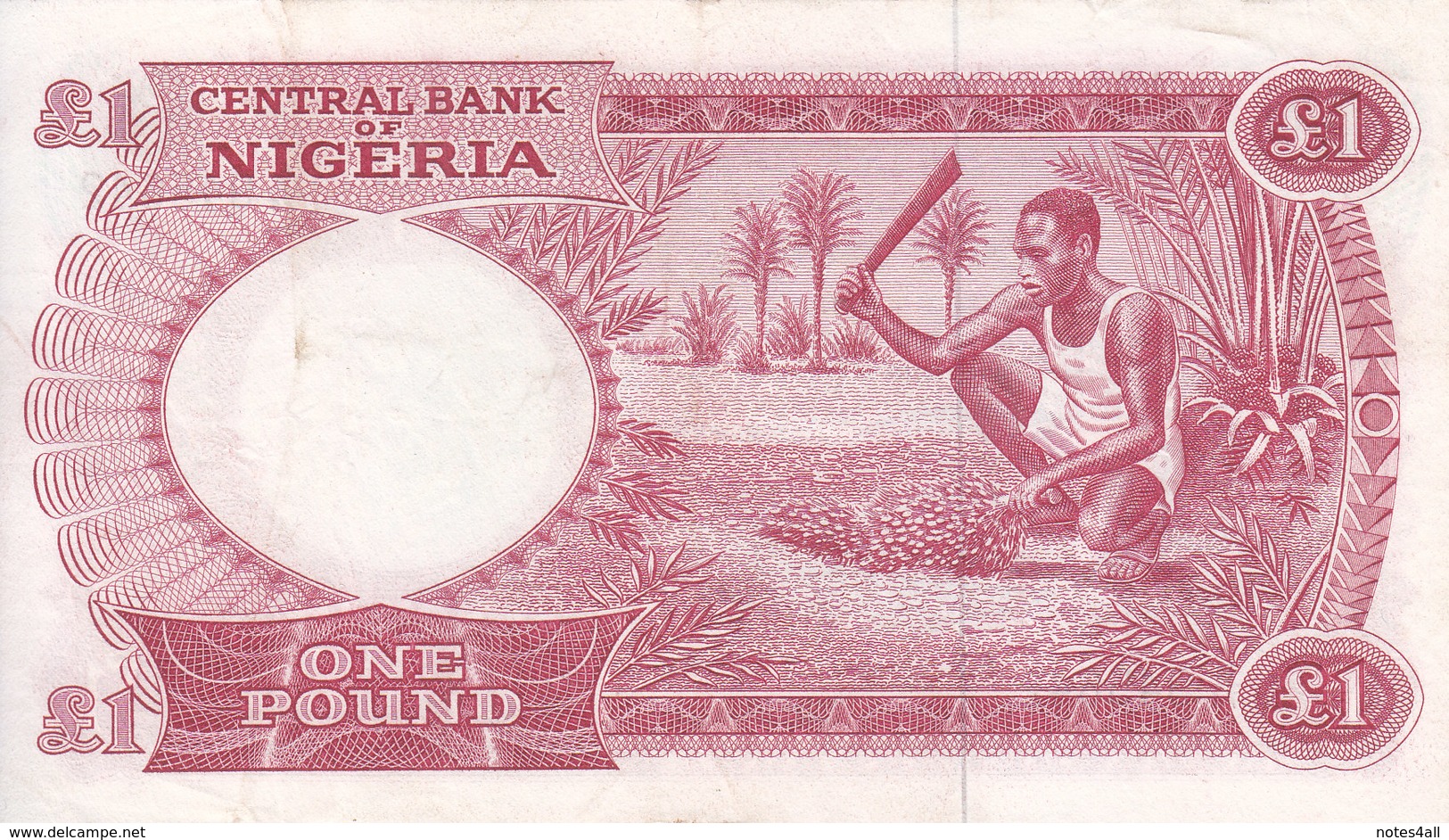 NIGERIA 1 POUND 1967 P-8 EF HIGH CRISP */* - Nigeria