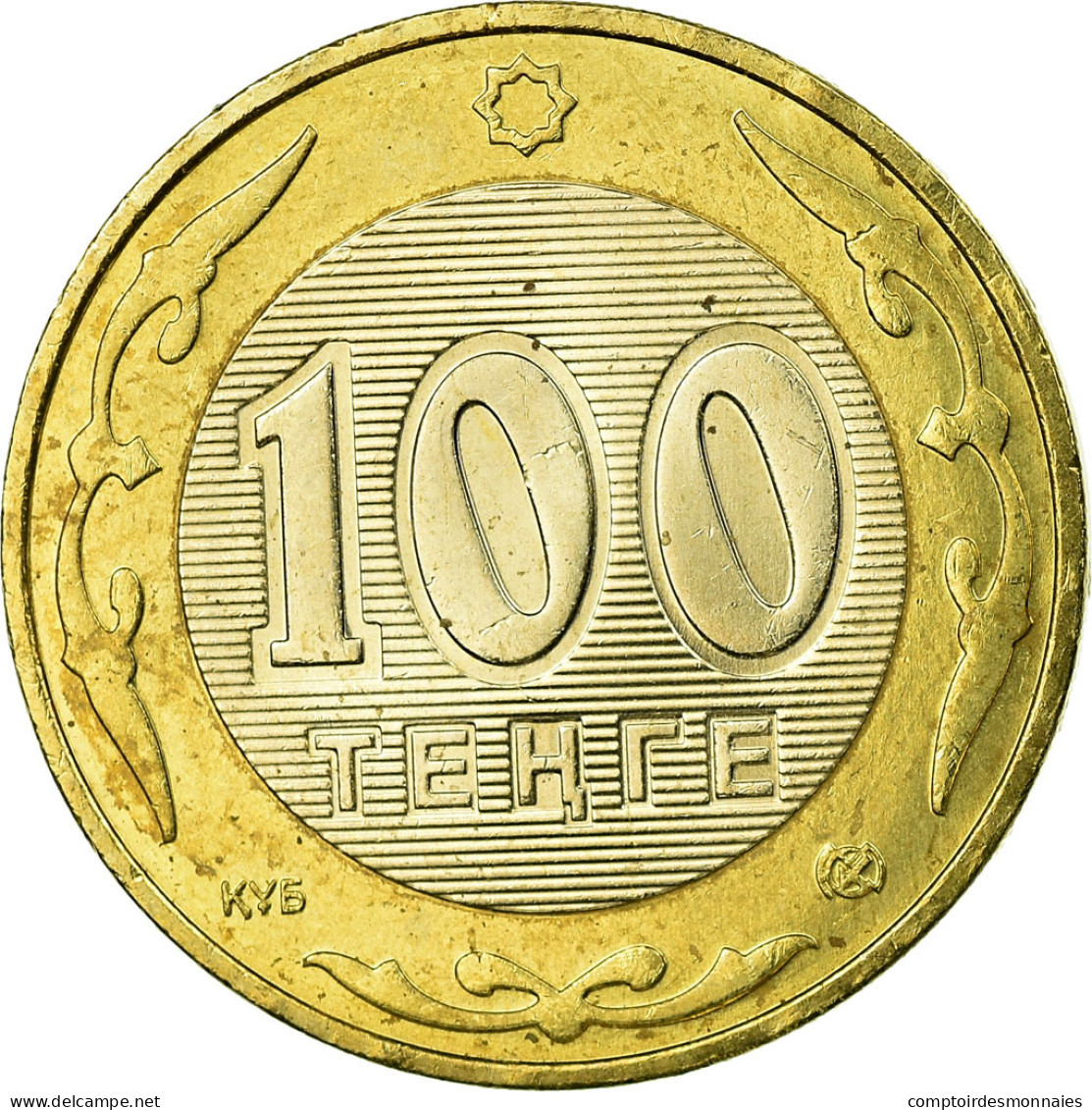 Monnaie, Kazakhstan, 100 Tenge, 2002, Kazakhstan Mint, TTB, Bi-Metallic, KM:39 - Kazakhstan