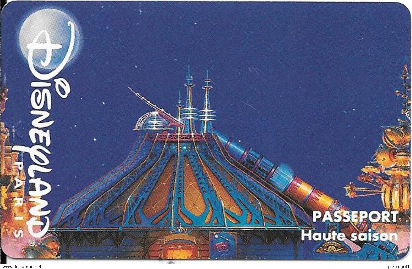 PASS-DISNEYLANDPARIS -1996-SPACE MOUNTAIN-ADULTE-V° N° S 049610- Horizontal En HAUT-MKC-VALIDE 1 JOUR-TBE- - Disney-Pässe