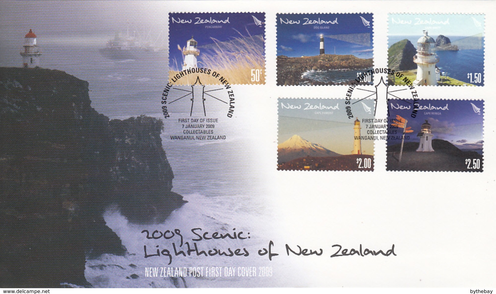 New Zealand 2009 FDC Scenic Lighthouses Set Of 5 - FDC