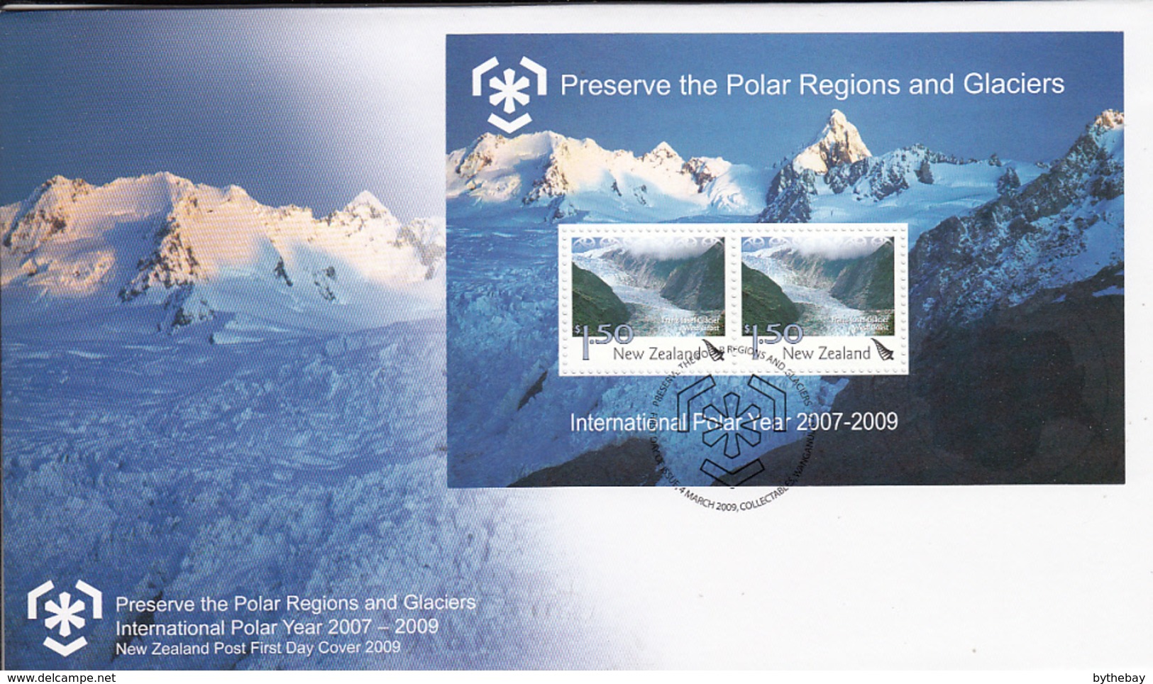 New Zealand 2009 FDC International Polar Year Sheet Of 2 - FDC