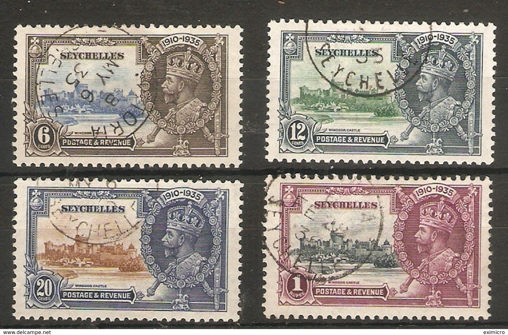 SEYCHELLES 1935 SILVER JUBILEE SET FINE USED Cat £42 - Seychelles (...-1976)