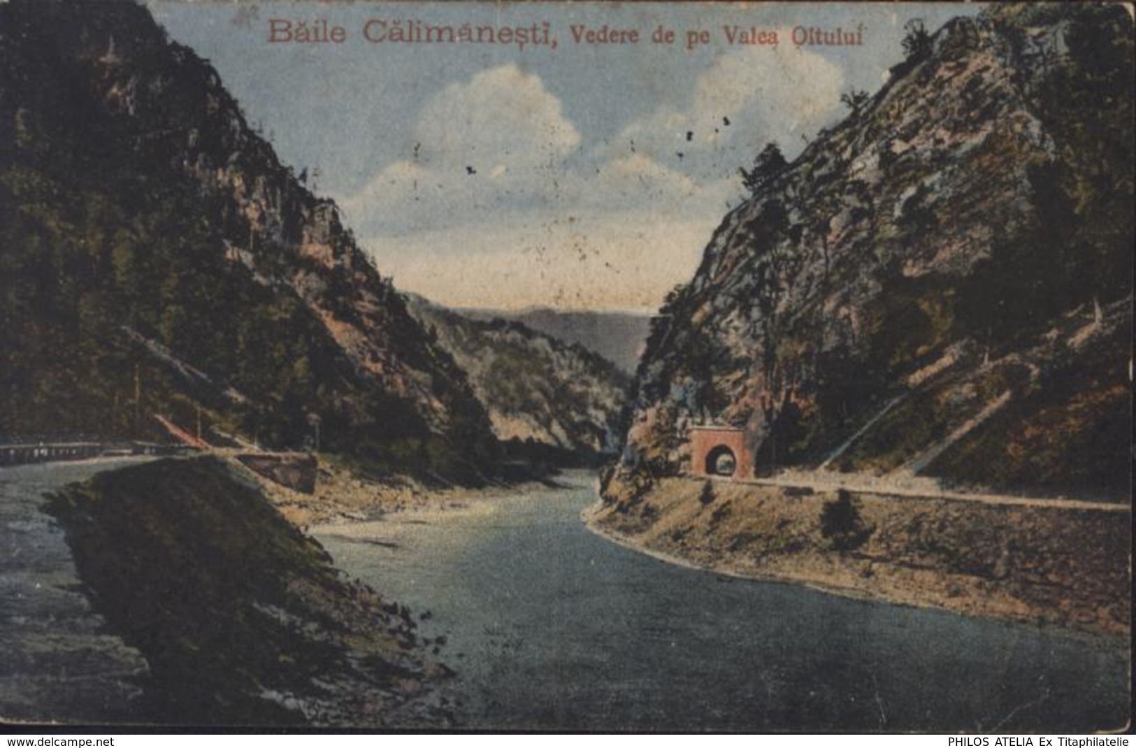 Roumanie YT 237 259 CAD Calimanesti 18 VIII 919 Censurat La Baille Calimanesti Vedere De Pe Valea Oltului Arrivée 24 Aug - Storia Postale Prima Guerra Mondiale