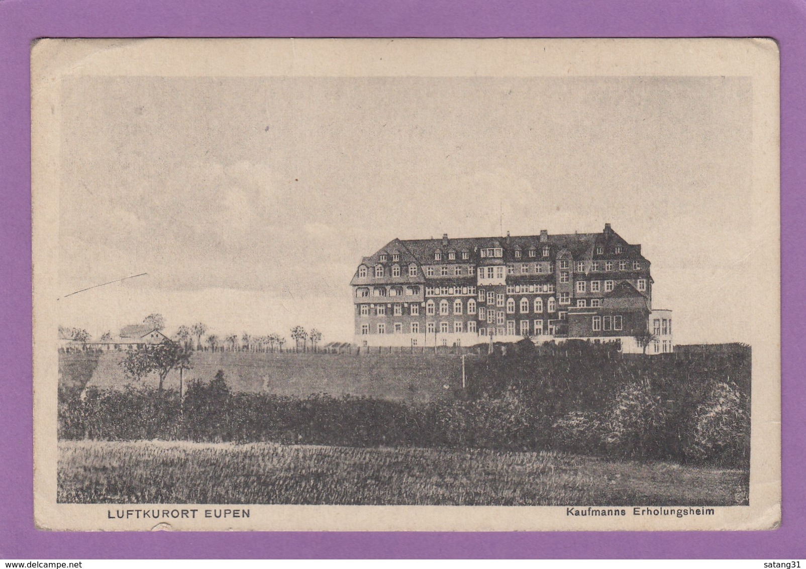 CARTE POSTALE "LUFTKURORT EUPEN" AVEC 5 TIMBRES "EUPEN & MALMEDY" POUR LUXEMBOURG. - OC55/105 Eupen & Malmédy