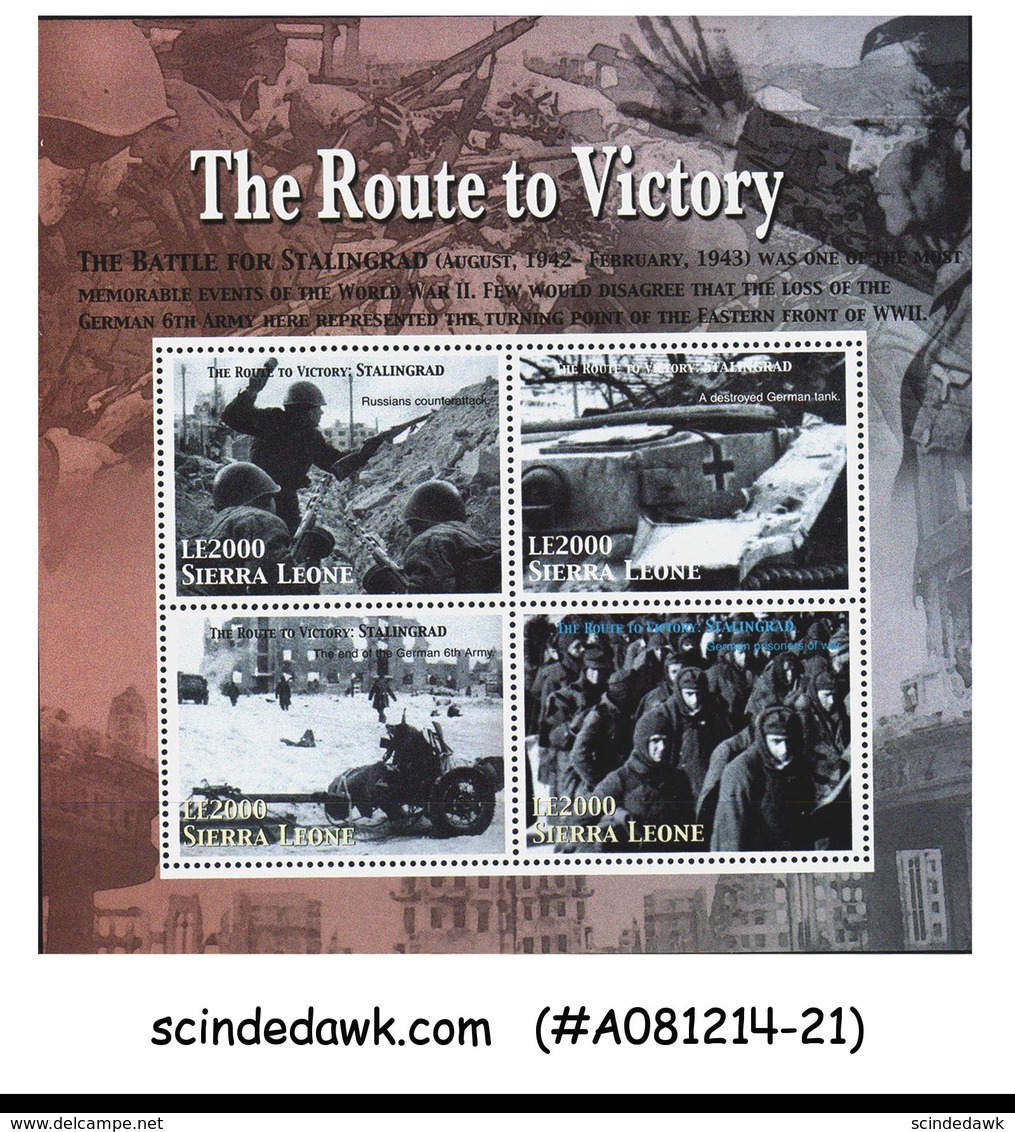 SIERRA LEONE - 2005 THE ROUTE TO VICTORY - MINIATURE SHEET MINT NH - Sierra Leone (1961-...)