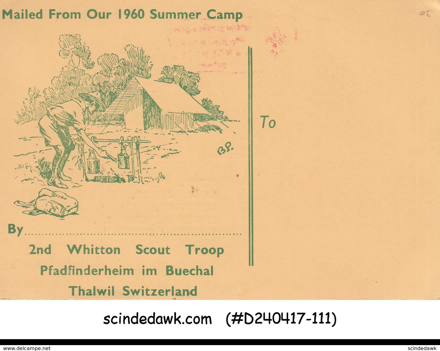 SWITZERLAND - 1963 2nd WHITTEN SCOUT TROOP SPECIAL CARD WITH SPECIAL CANCEL. - Other & Unclassified