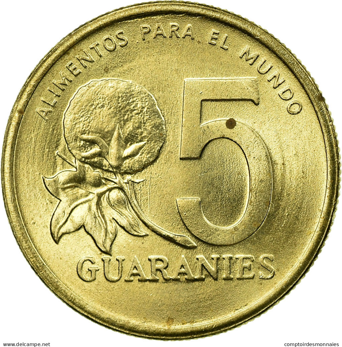 Monnaie, Paraguay, 5 Guaranies, 1992, TTB, Nickel-Bronze, KM:166a - Paraguay