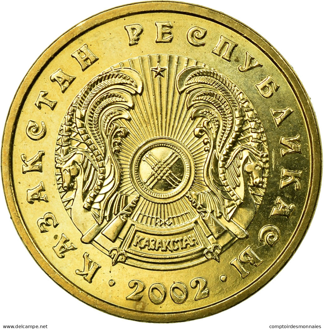 Monnaie, Kazakhstan, 5 Tenge, 2002, Kazakhstan Mint, TTB, Nickel-brass, KM:24 - Kazakhstan