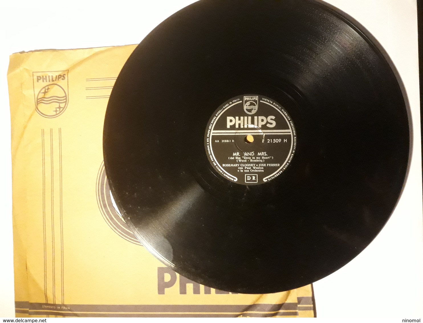 Philips  -  Nr. B 21509 H   Rosemary Clooney & Josè Ferrer - 78 Rpm - Gramophone Records