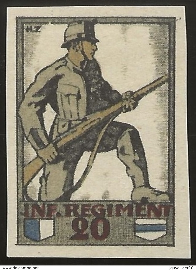 Suisse WWI Vignette Militaire Soldatenmarken 4. DIVISION 1914-18 F/VF Unused (No Gum) - Vignetten