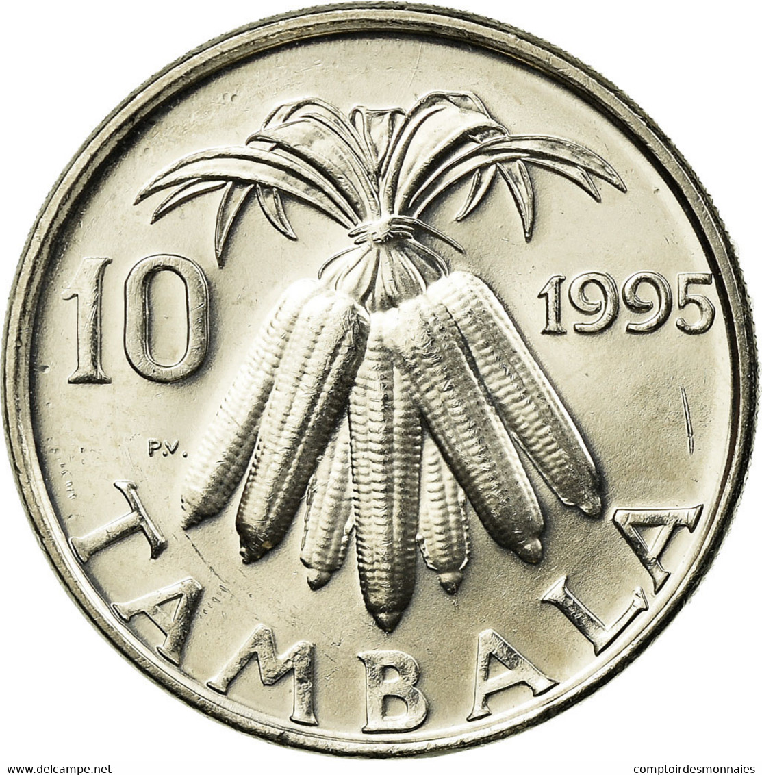 Monnaie, Malawi, 10 Tambala, 1995, TTB, Nickel Plated Steel, KM:27 - Malediven