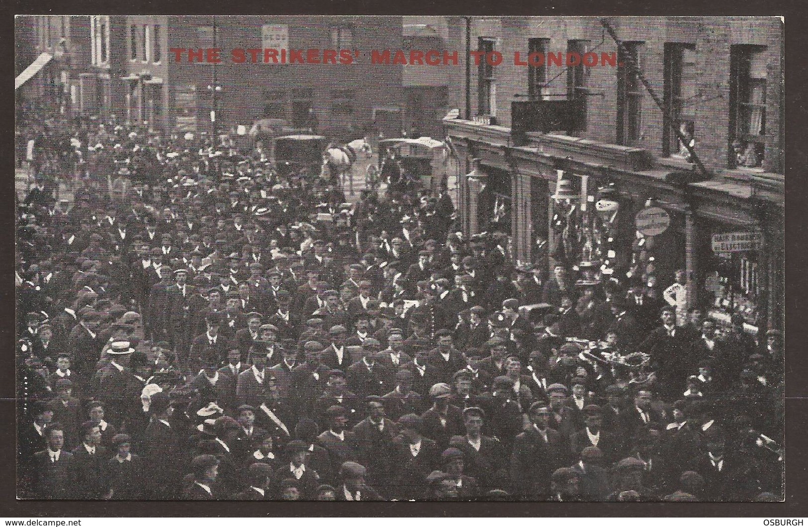 GREAT BRITAIN. POSTCARD. ARMY BOOT MAKERS STRIKERS MARCH. PRINCE REGENTS SERIES. UNUSED - Labor Unions