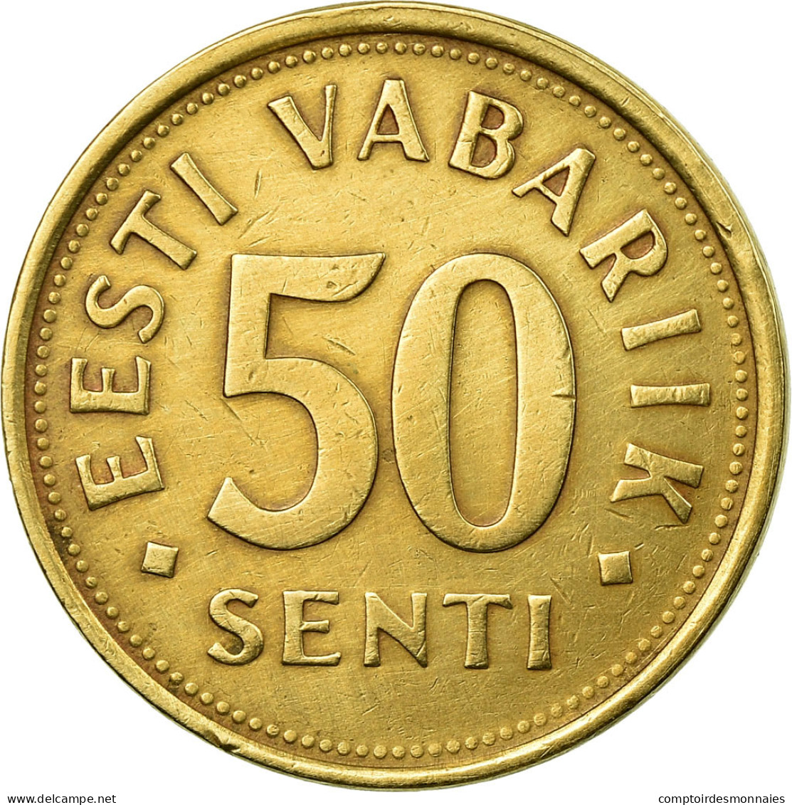 Monnaie, Estonia, 50 Senti, 1992, TTB, Aluminum-Bronze, KM:24 - Estonie