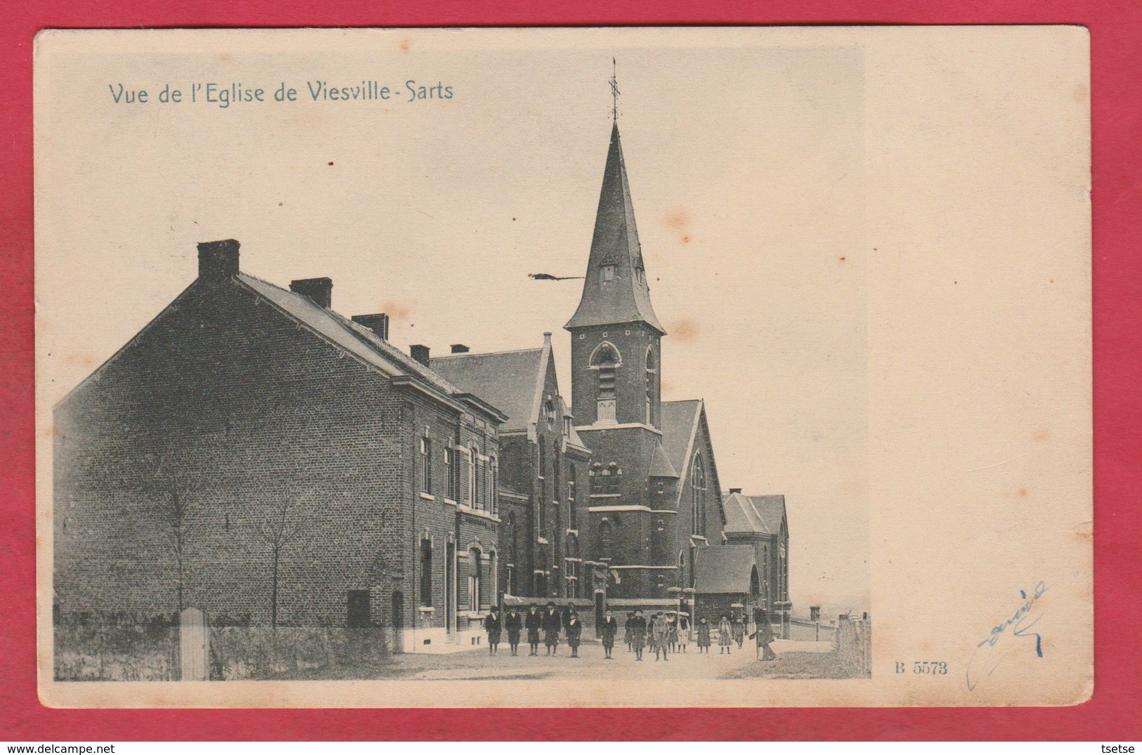 Viesville-Sarts - Vue De L'Eglise - 1911 ( Voir Verso ) - Pont-à-Celles