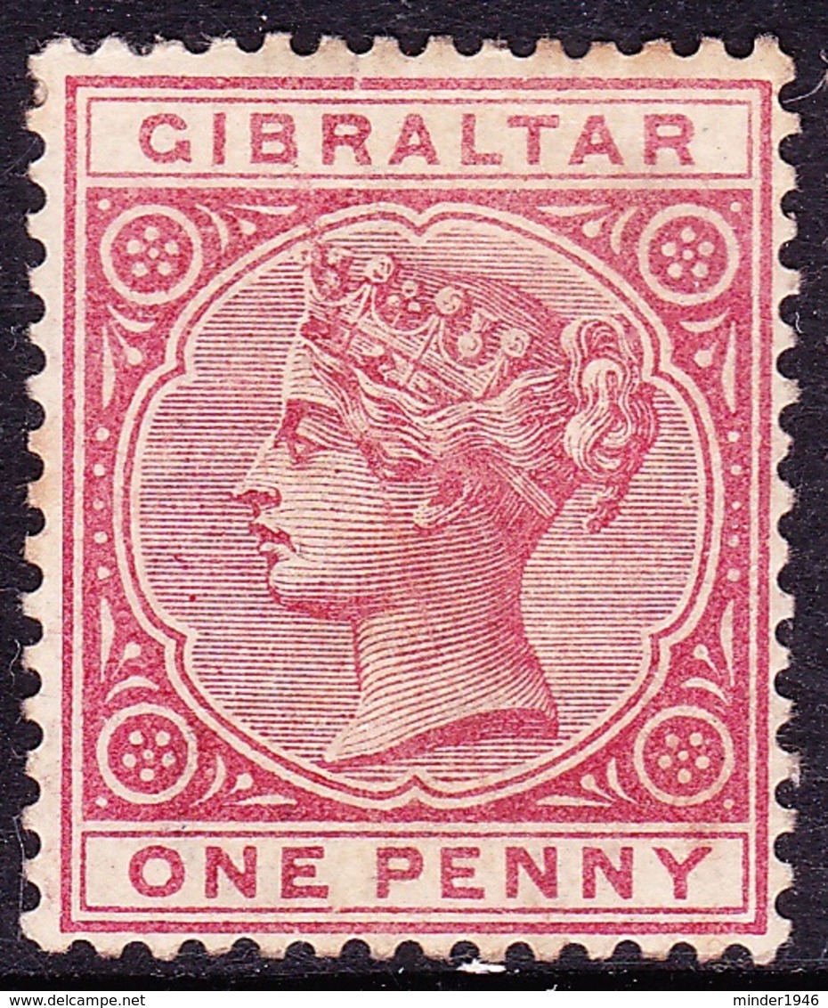 GIBRALTAR 1887 QV 1d Rose SG9 MH - Gibraltar