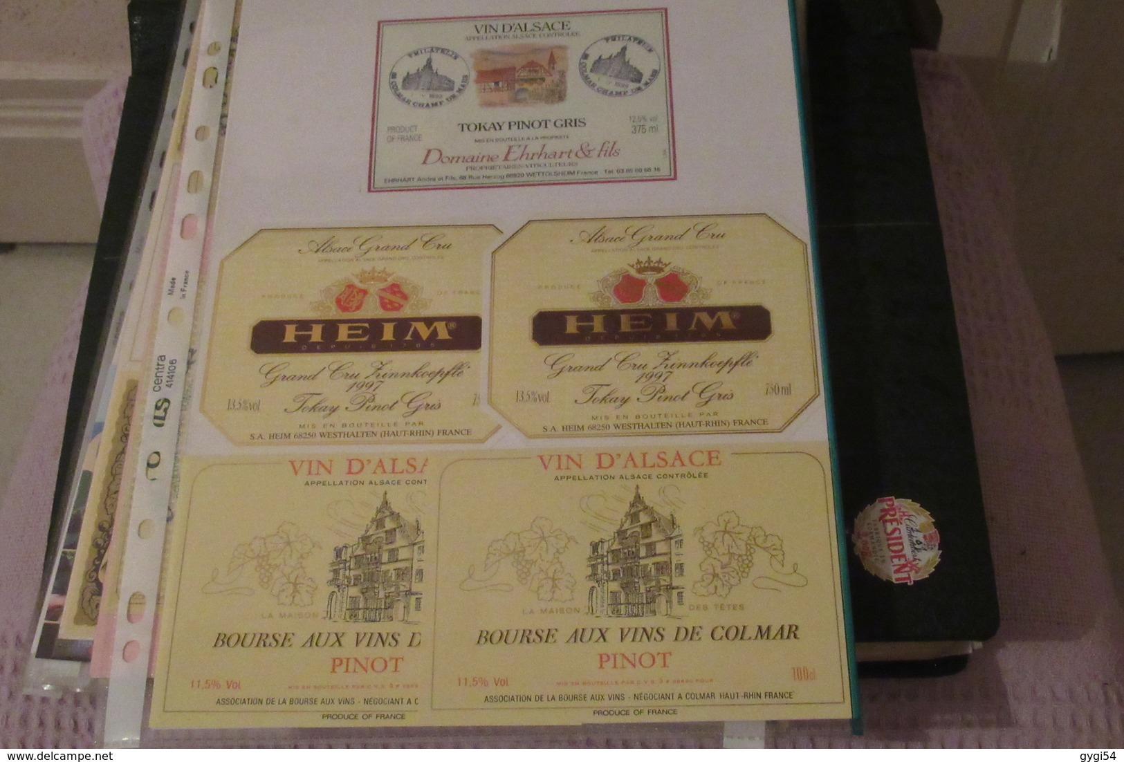 150  Etiquettes de Vins D ' ALSACE  Blanc ou Rouge