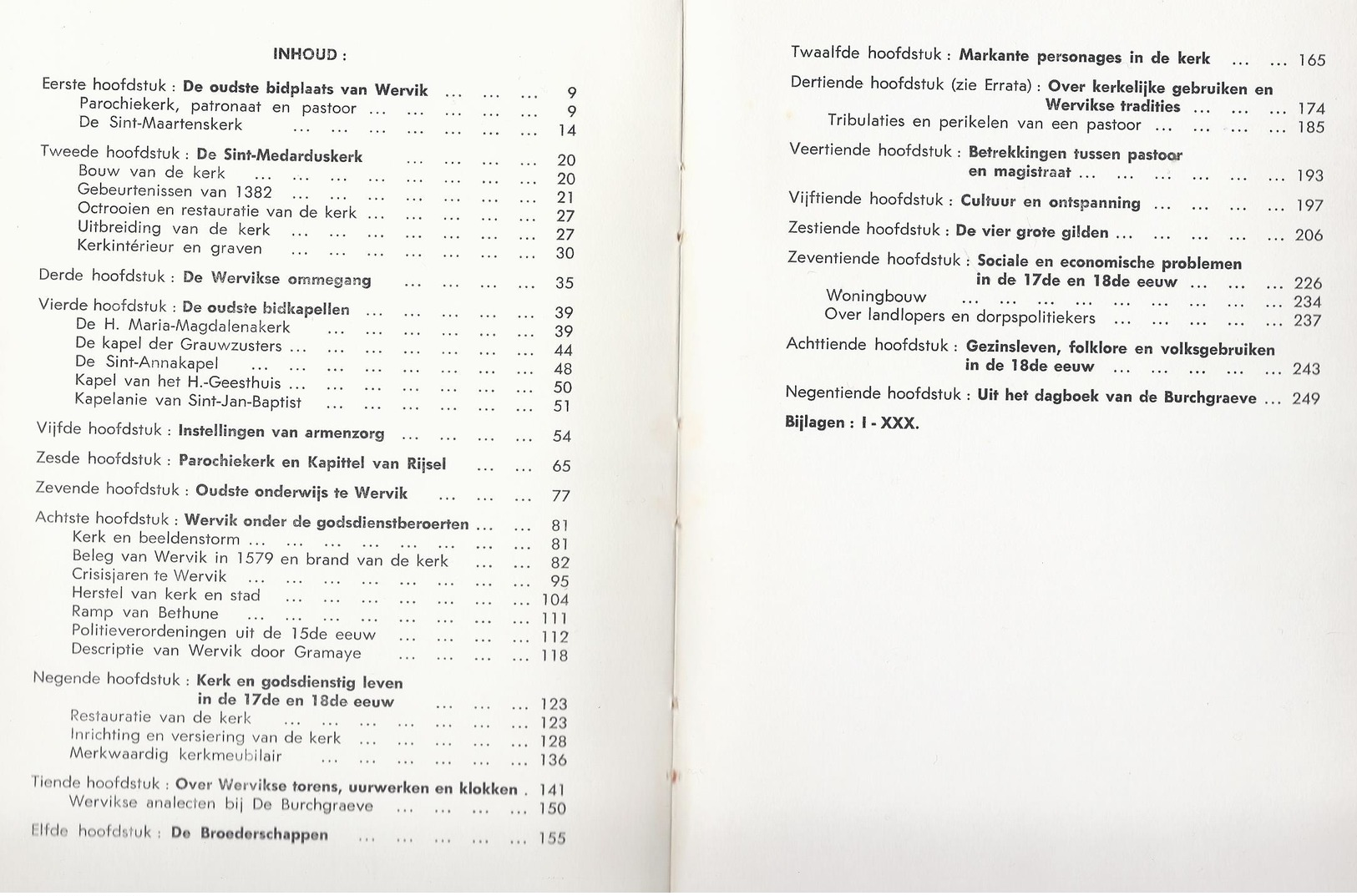 1966 BIJDRAGEN TOT DE GESCHIEDENIS VAN WERVIK DEEL III BIDPLAATS OMMEGANG PAPELLEN UURWERKEN EN KLOKKEN FOLKLORE GILDEN - History