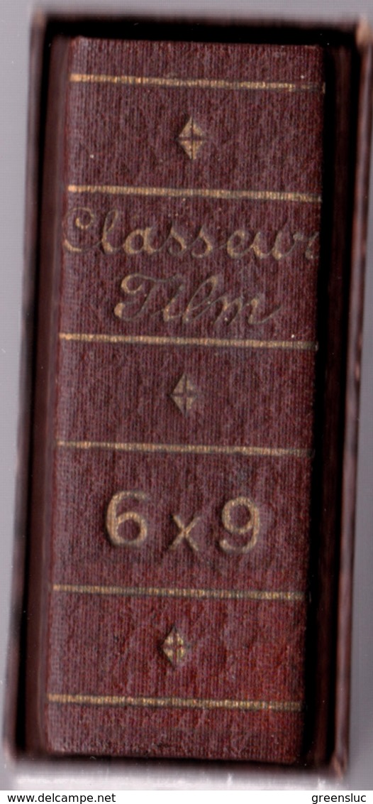 Ancien Mini CLASSEUR De FILM Format 6 X 9 Dans Son étui - 100 Pochettes Cristal Numérotées Et Repertoire. Vide. - Matériel & Accessoires