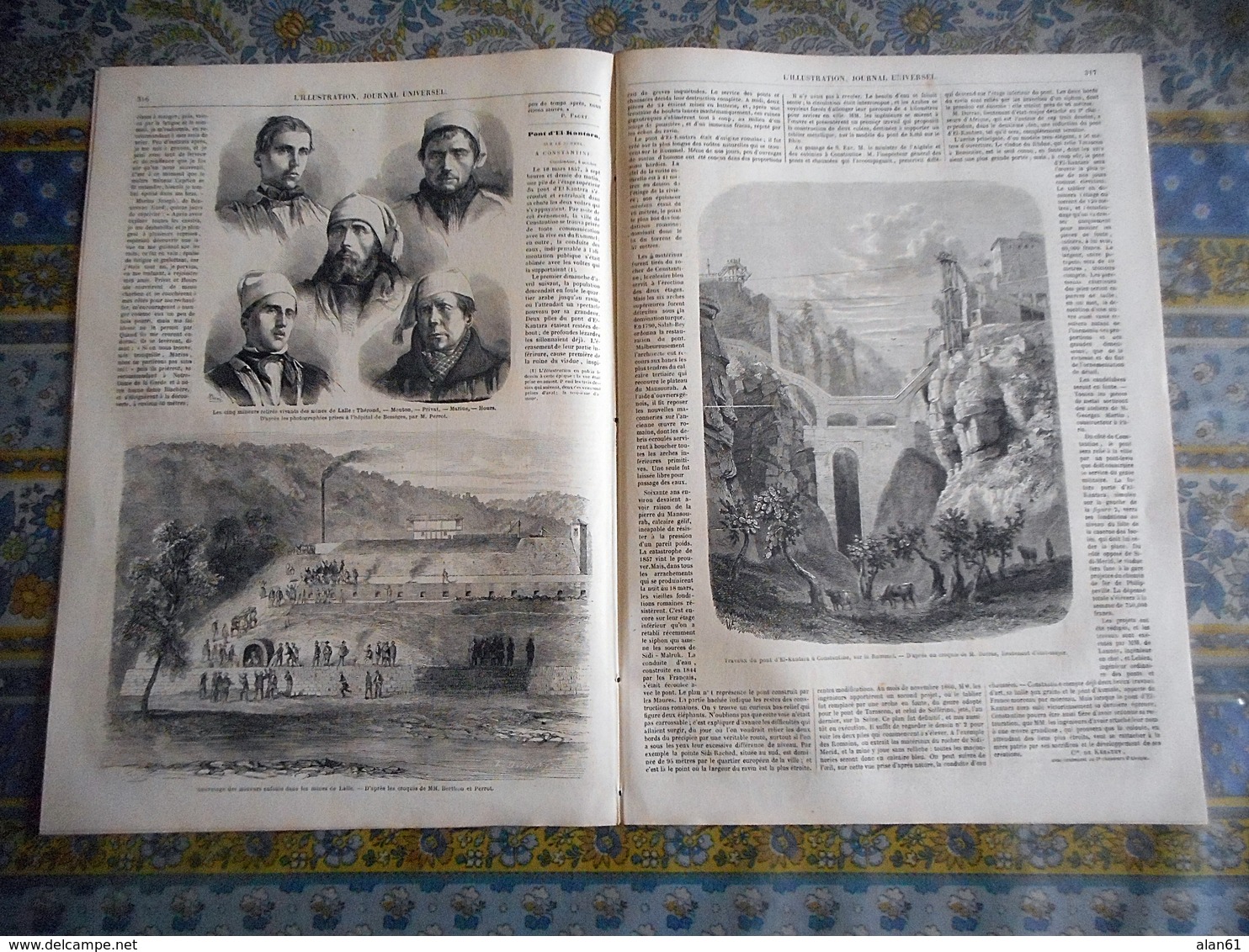 L' ILLUSTRATION 16/11/1861 ALBANIE JABLIAK TURQUIE SOULINA BOUTCHOUQ BESSEGES GARD MINES LALLE ALGERIE CONSTANTINE - 1850 - 1899