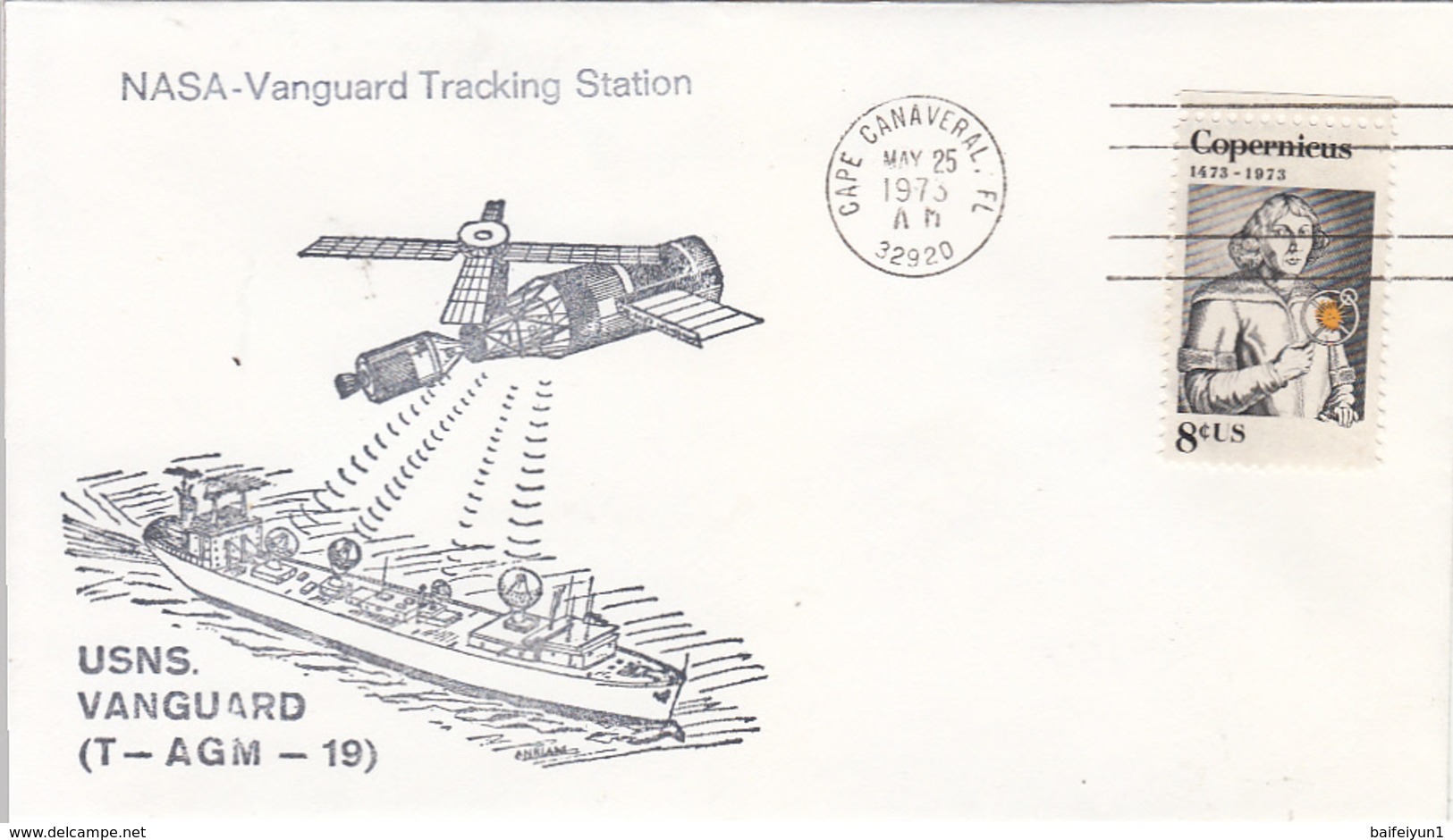 1973 USA  Space Station Skylab-2 VANGUARD Tracking Station Commemorative Cover - North  America