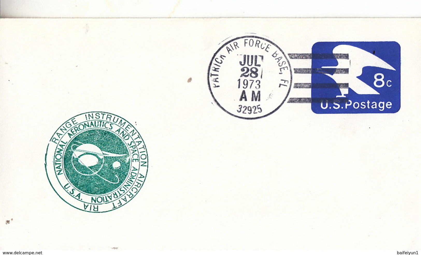 1973 USA  Space Station Skylab-3 Mission Commemorative Cover - North  America