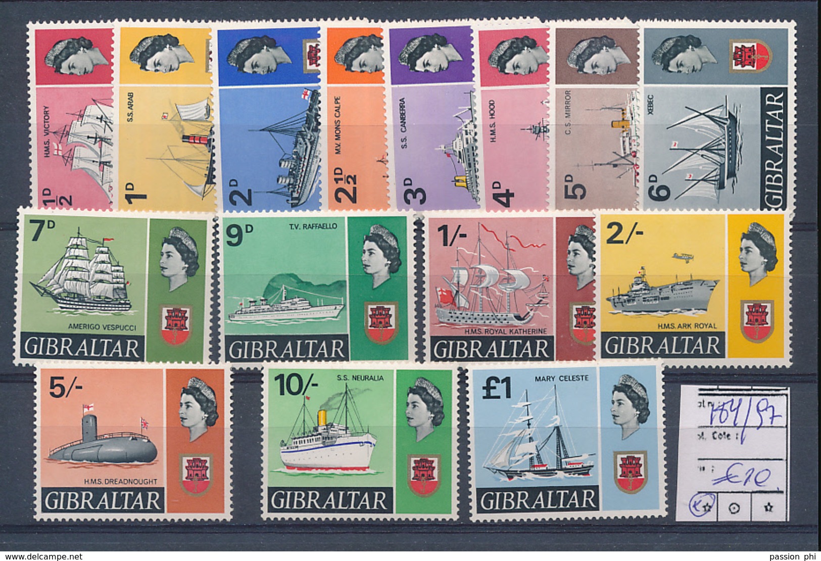 GIBRALTAR  YVERT 184/197 MNH - Gibraltar