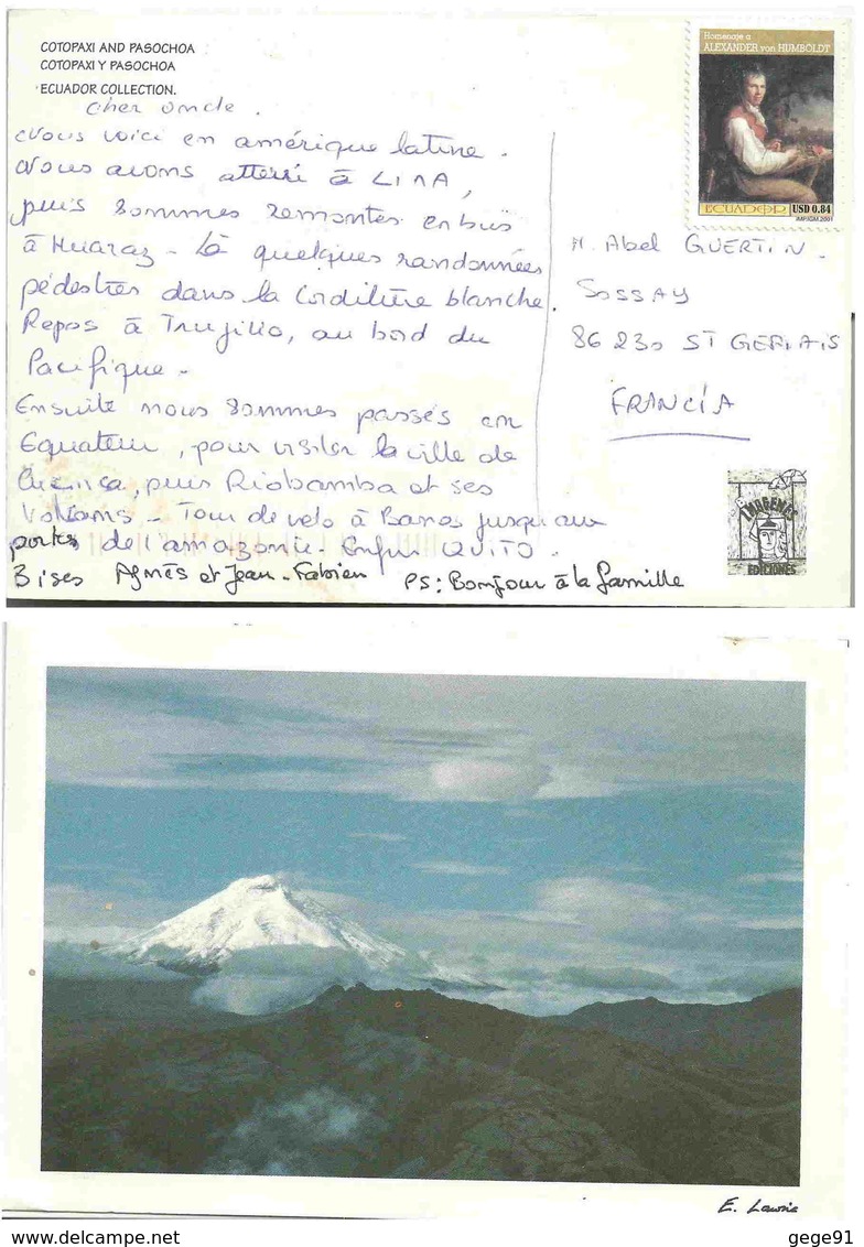 Lettre Pour La France - Alexander Von Humboldt - Naturaliste - Explorateur - Ecuador