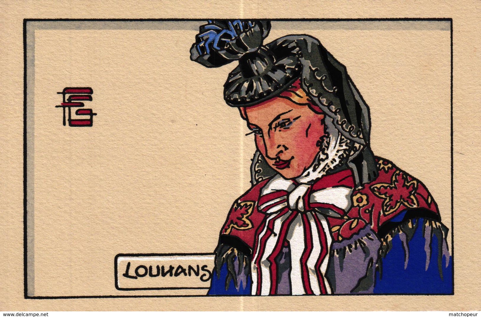 CPA ILLUSTRATEUR - JEUNE FEMME DE LA BRESSE LOUHANNAISE PAR G GEO FOURRIER - Non Classés