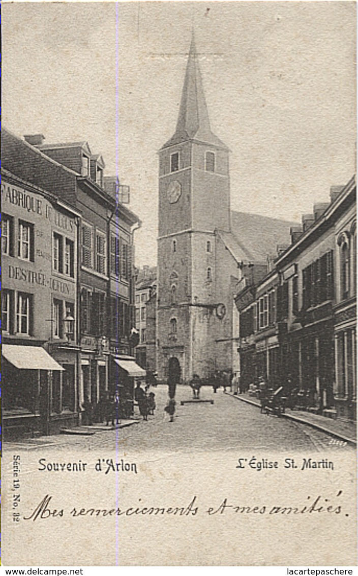 X121164 LUXEMBOURG ARLON SOUVENIR D' ARLON L' EGLISE ST. MARTIN PRECURSEUR AVANT 1904 FABRIQUE DE CLOUS DESTREE - DEFOIN - Arlon