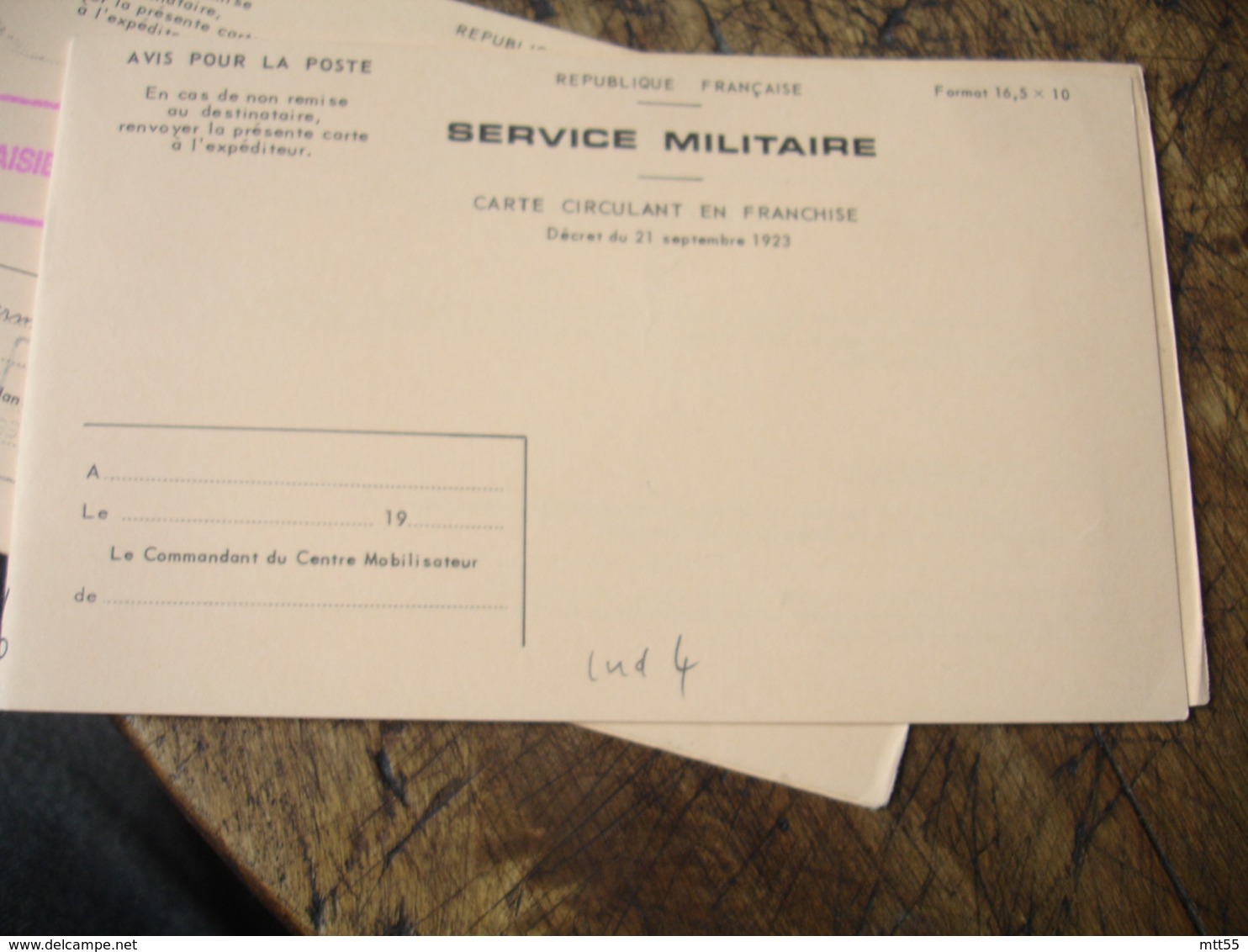 Lopt De 3 Carte 2 Volets Service Militaire Franchise Militaire Carte Questionnaire - 1961-....