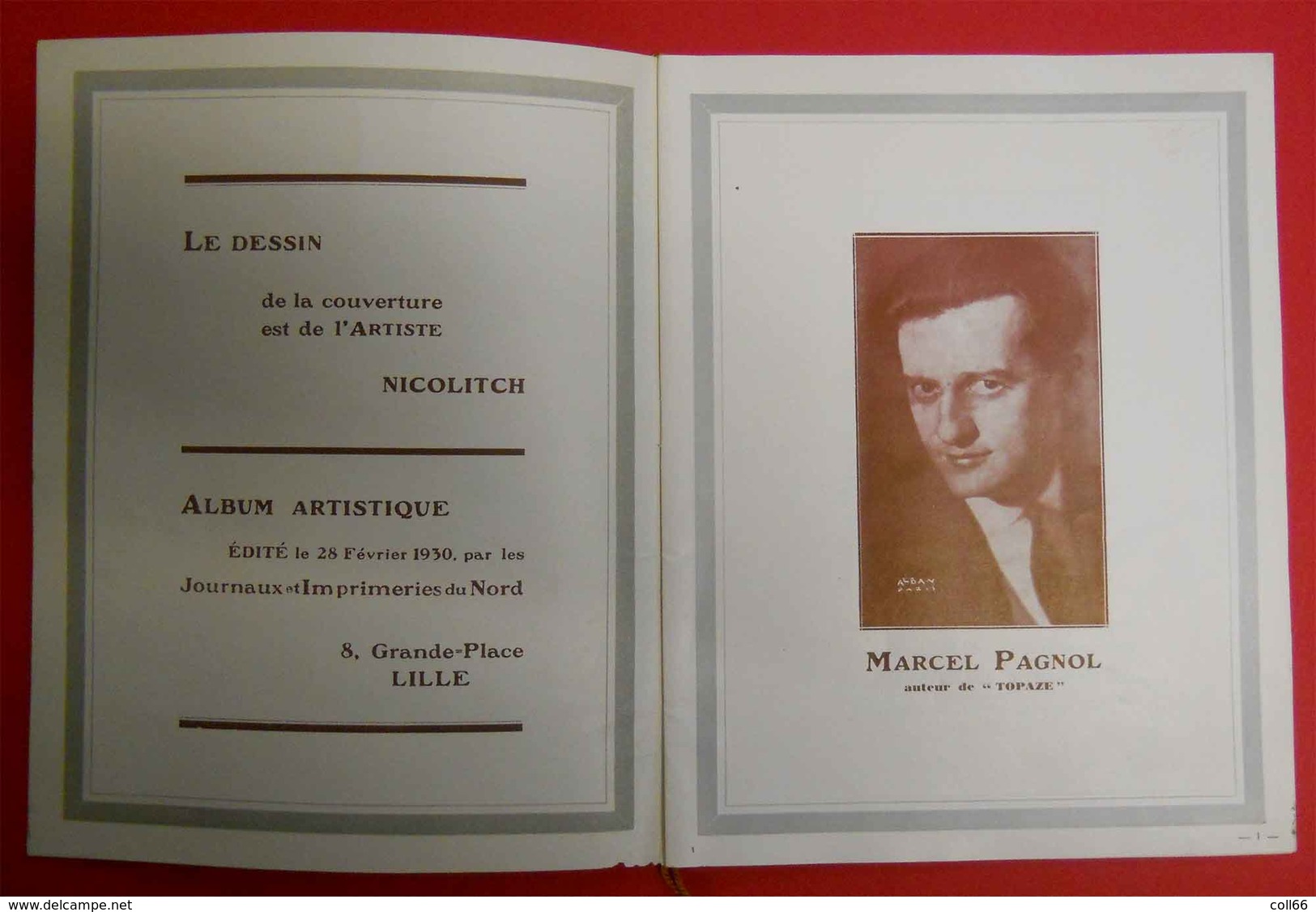 Pub Théâtre Album Artistique Topaze Tournées Boulay & Arnaudy Illustré Nicolitch De Marcel Pagnol Avec Rissler - Autres & Non Classés