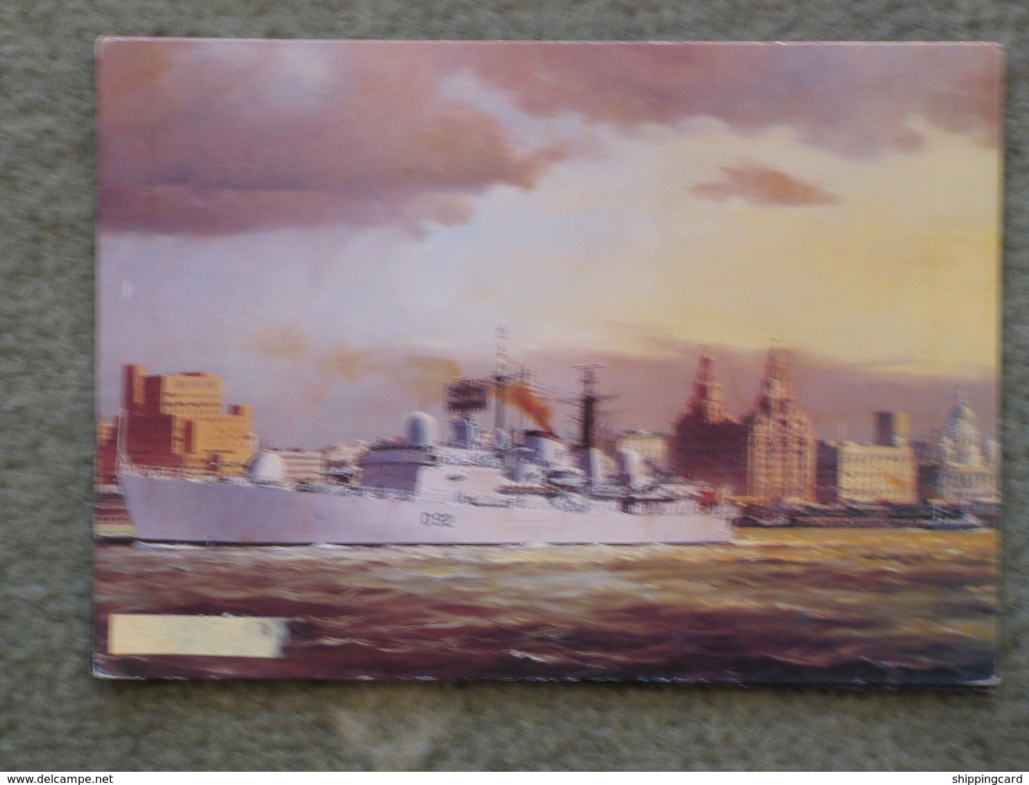 HMS LIVERPOOL - ARTIST CARD - Warships