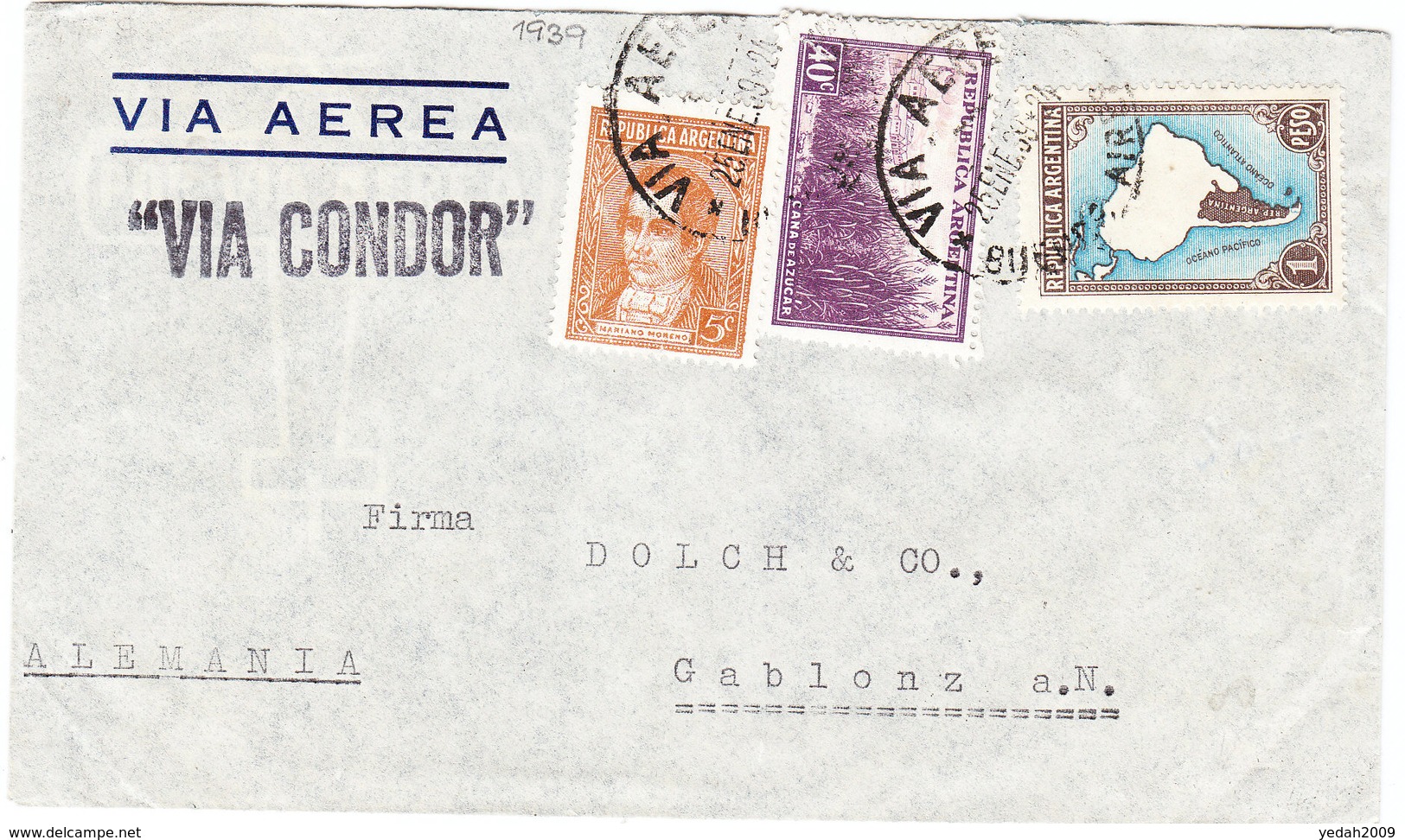 ARGENTINA AIRMAIL COVER 1939 - Altri & Non Classificati