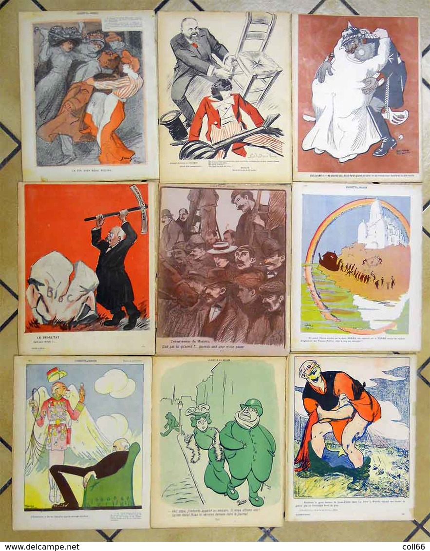 Lot 7 Revues Assiette Au Beurre 8 Numéros Dont Les Pompes Funèbres Nombreux Illustrateurs état Moyen à Assez Bon - 1900 - 1949