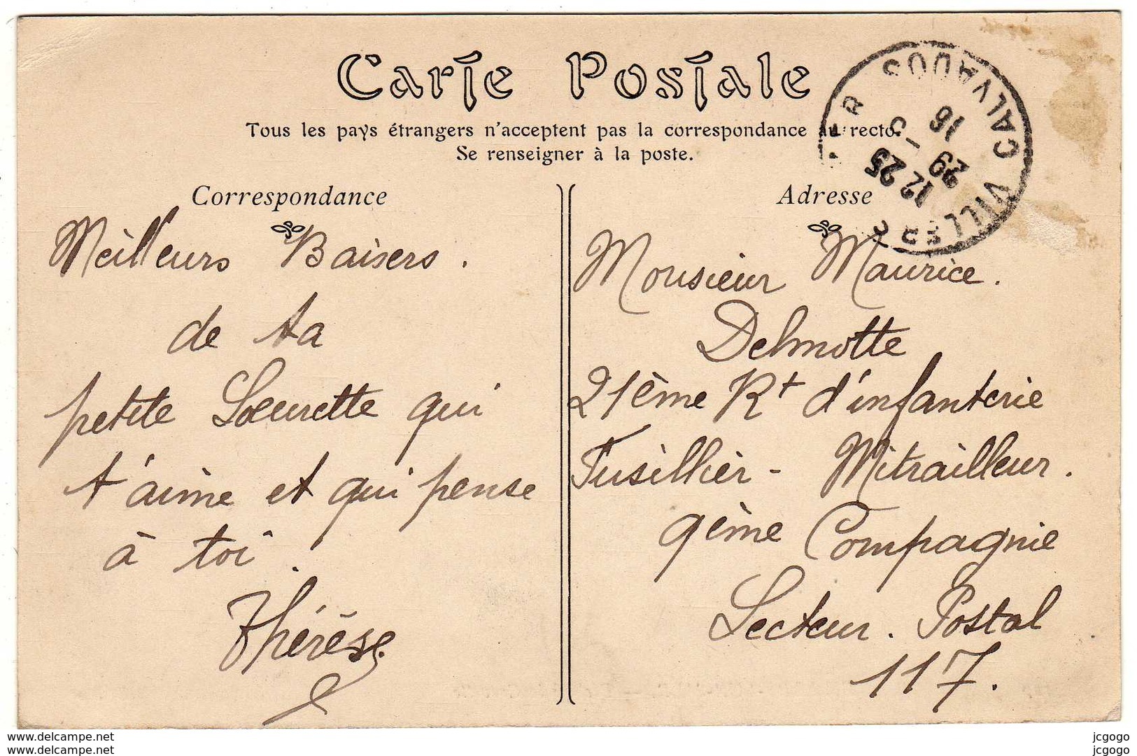 VILLERS-sur-MER   Pêche à La Crevette. Carte écrite En 1916  Franchise Militaire   2 Scans - Villers Sur Mer