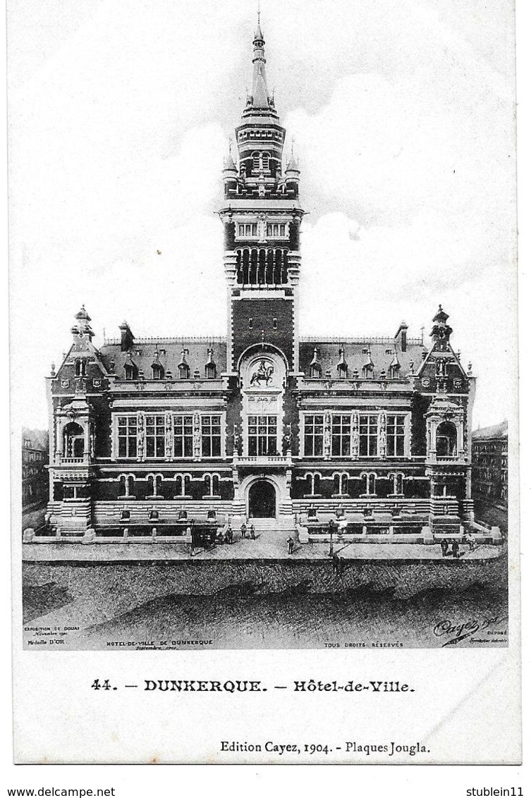 Dunkerque (Nord)  Beffroi + Hôtel-de-Ville     LES 2 CARTES - Dunkerque