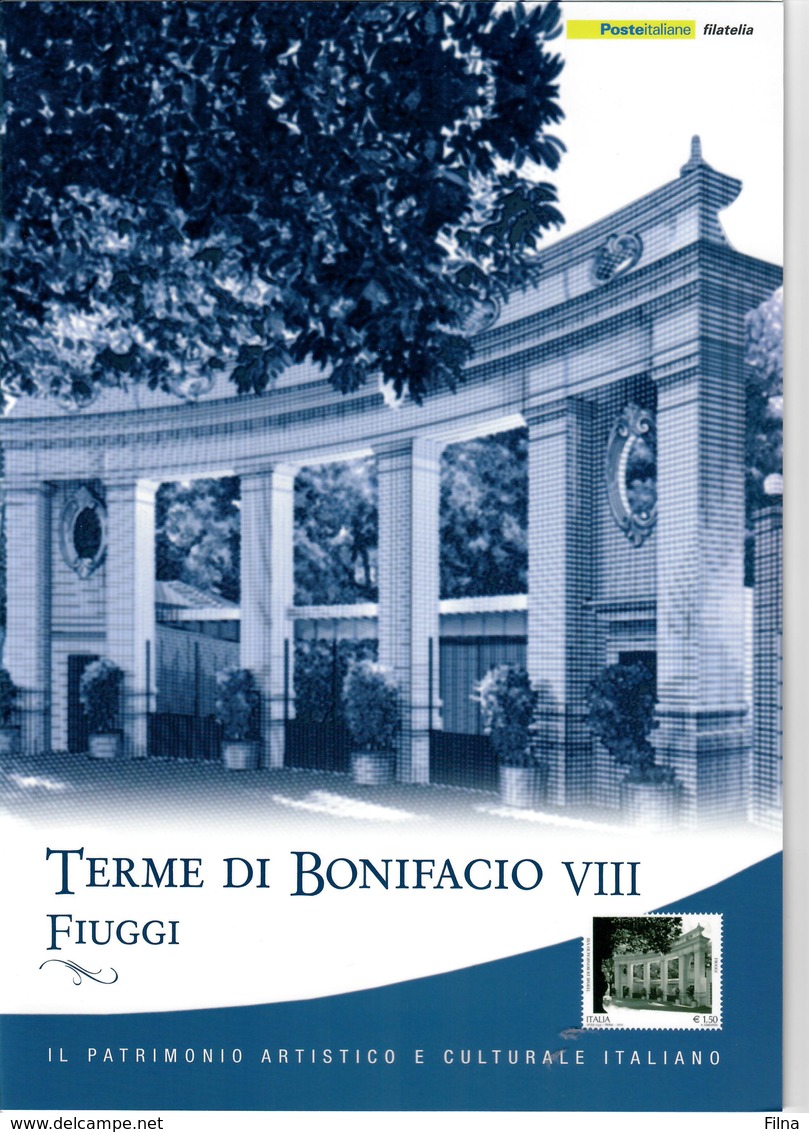 ITALIA 2012 - FOLDER  TERME DI BONIFACIO VIII FIUGGI -  SENZA SPESE POSTALI - Folder
