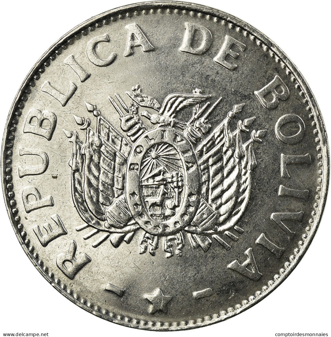 Monnaie, Bolivie, 50 Centavos, 1991, SUP, Stainless Steel, KM:204 - Bolivia