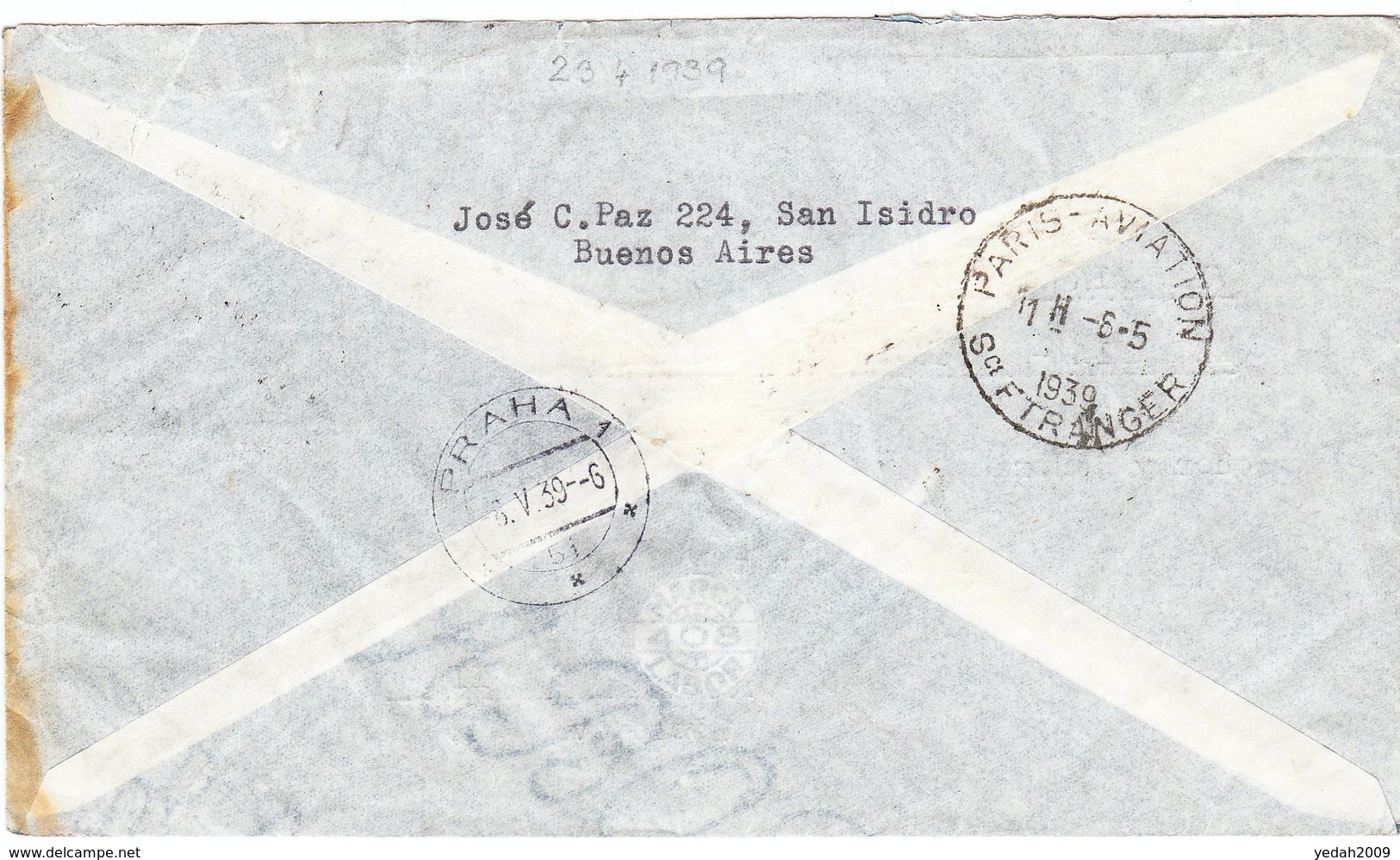 ARGENTINA AIRMAIL COVER 1939 - Other & Unclassified