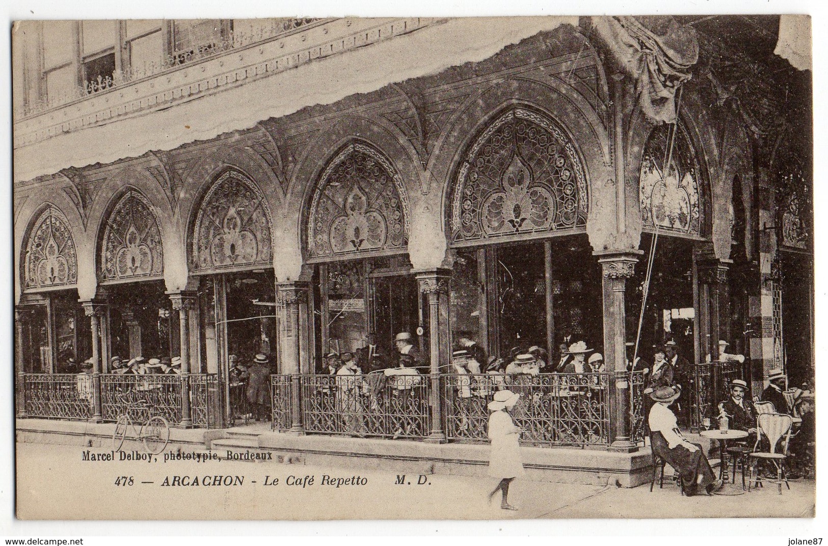 CPA   33   ARCACHON          LE CAFE REPETTO - Cafés