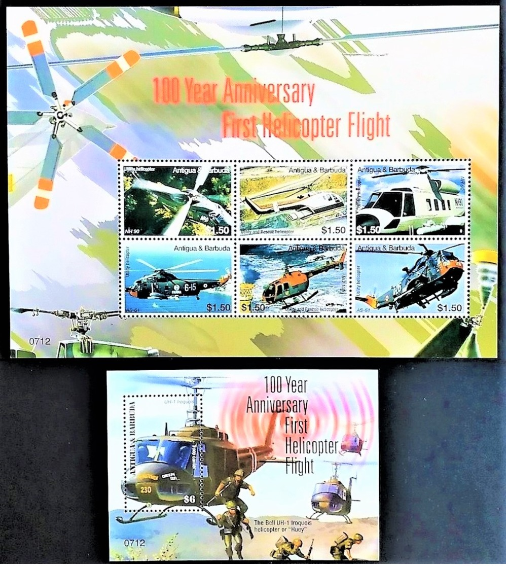 # Antigua & Barbuda 2007**Mi.4507-13 Helicopter , MNH[13;125] - Helicópteros