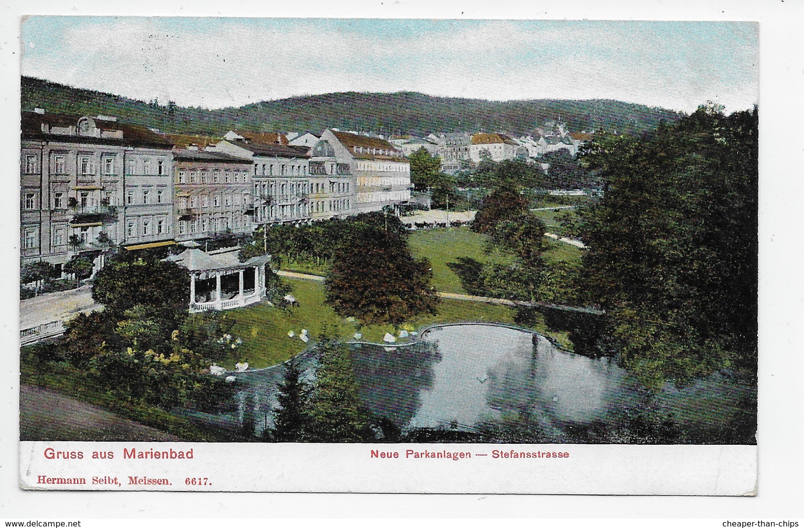 Marienbad - Neue Parkenlagen - Stefansstrasse - Seibt 6617 - Undivided Back - Czech Republic