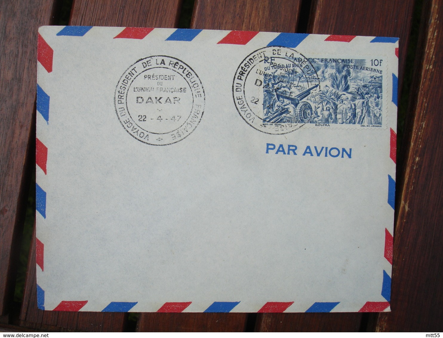 Lot De 5  A O F Voyage President Union Francaise A Dakar - Lettres & Documents