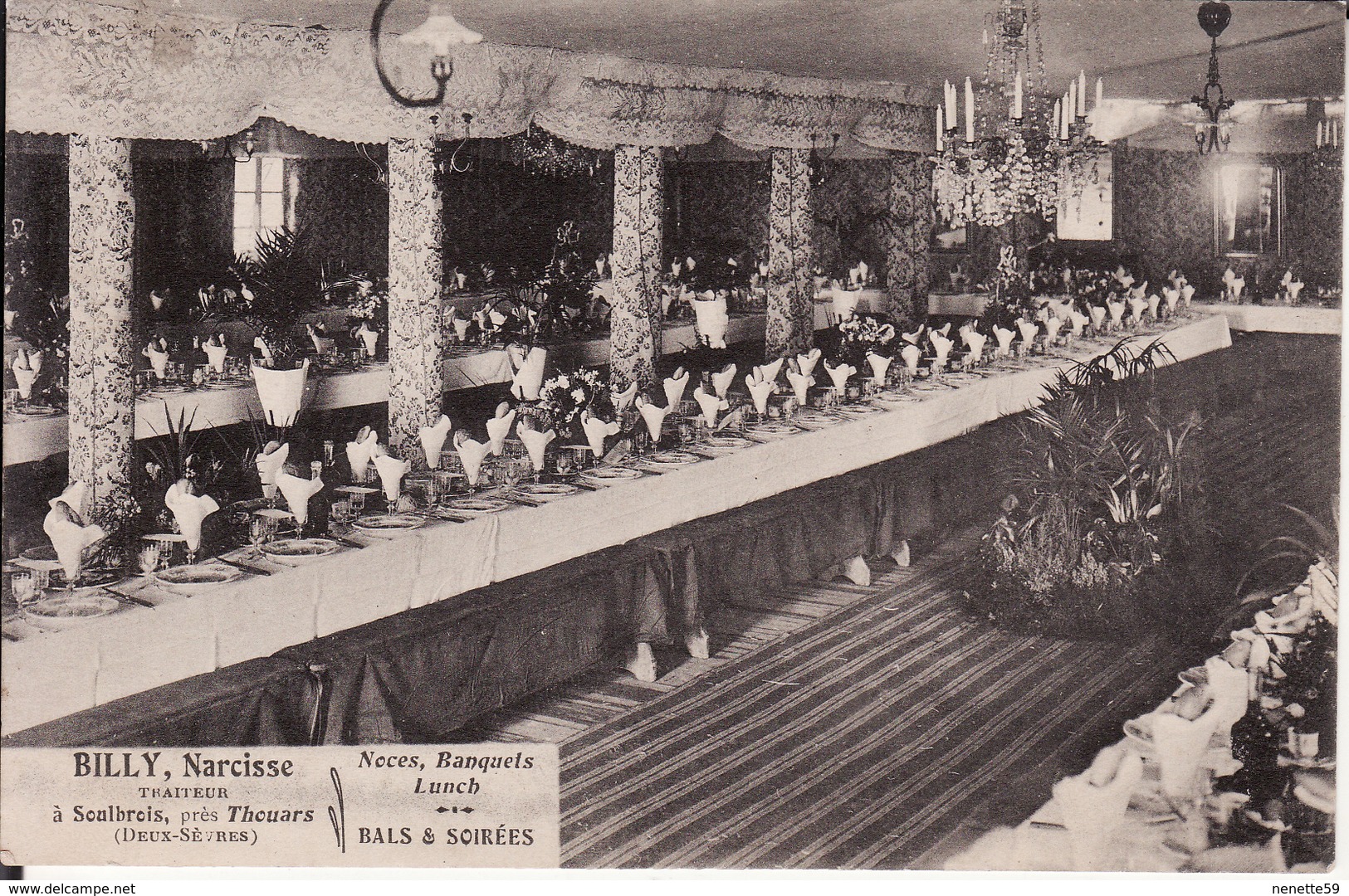 79 SOULBROIS Près De THOUARS 1914 -- BILLY Narcisse -- TRAITEUR  Noces - Banquets - Lunch - Autres & Non Classés