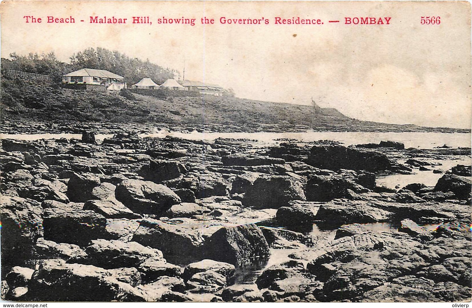 Inde - Bombay - The Beach - Malabar Hill, Showing The Governor's Residence - India