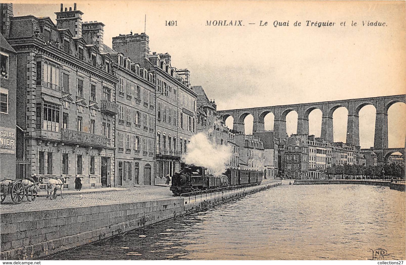 29-MORLAIX- LE QUAI DE TREGUIERET LE VIADUC - Morlaix